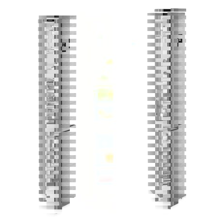 Combina frigorifica Liebherr CBNsdc 573i Plus, NoFrost, BioFresh, 60 cm, 360 l, SmartDeviceBox integrat, Sertar Meat & Dairy, SuperCool, Clasa C, SmartSteel
